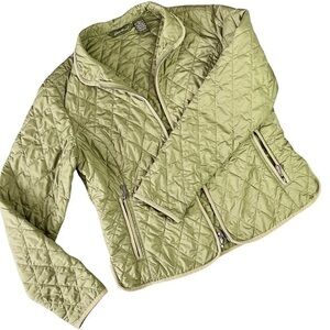 Eddie Bauer Utility Sport Shop Quilted Insulated Jacket Army Olive Green SzL